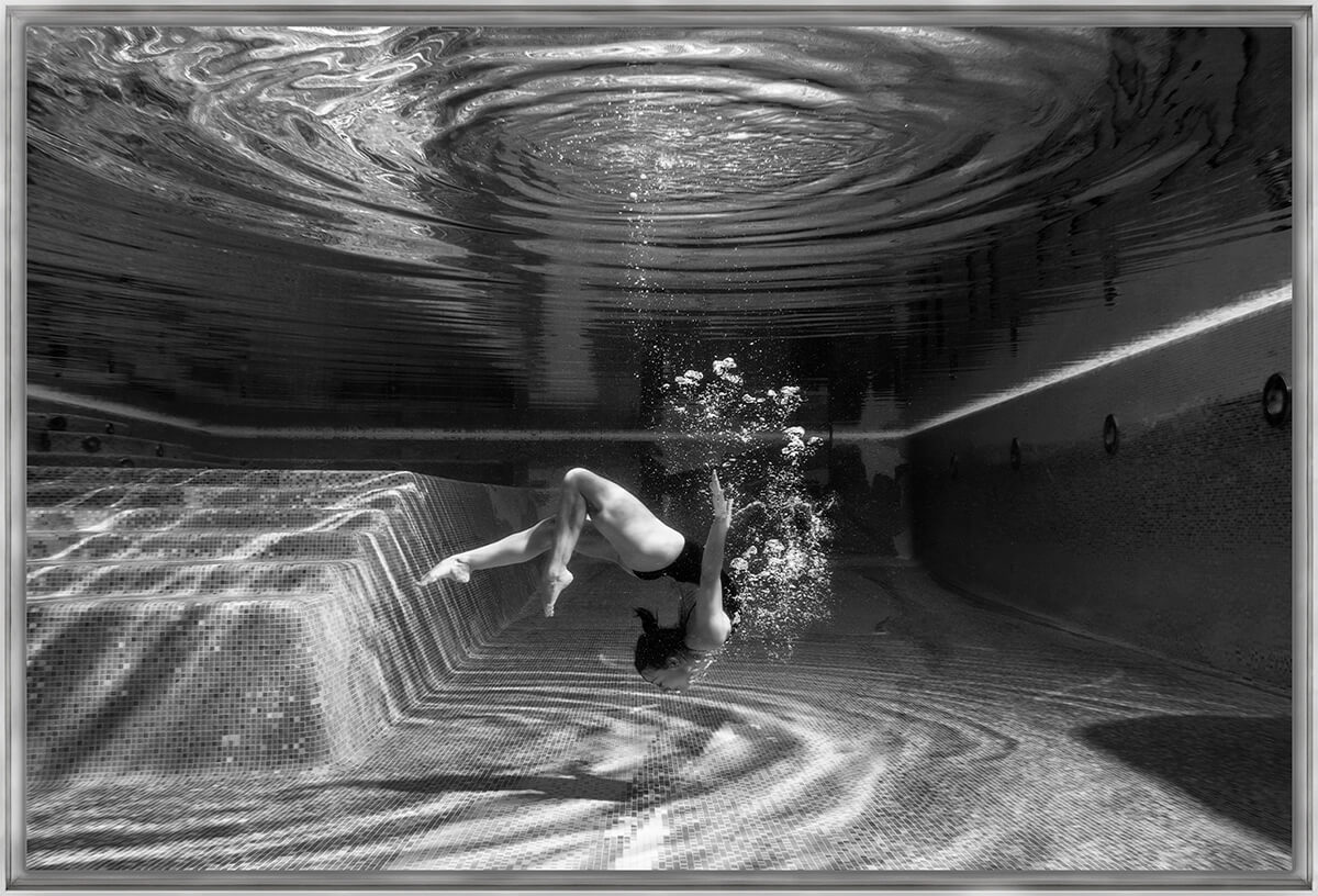 Swimming inside, tirage encadré sur aluminium 120x80 cm